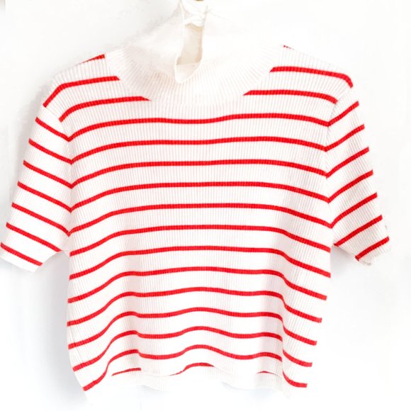 NWOT callahan lucy turtleneck candy cane stripe - Picture 3 of 7